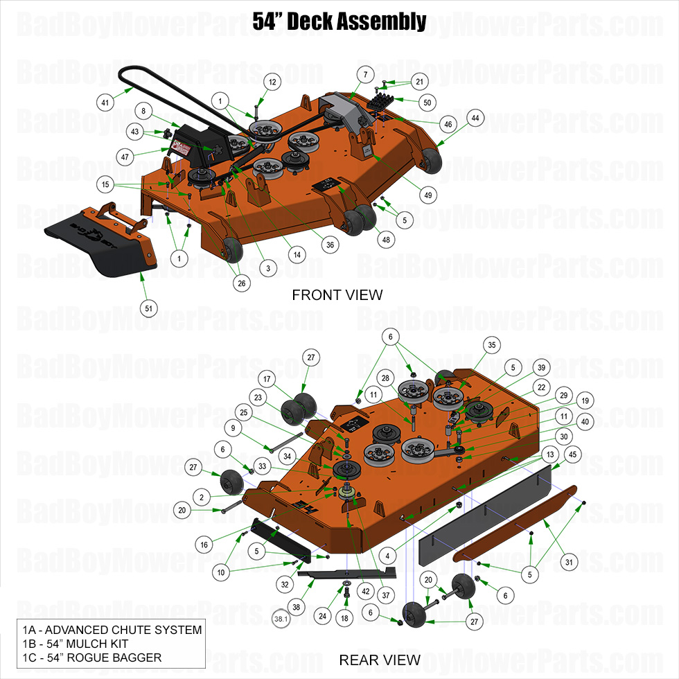 2025 Rogue - 54" Deck Assembly